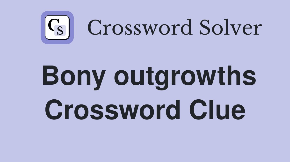 Bony outgrowths Crossword Clue