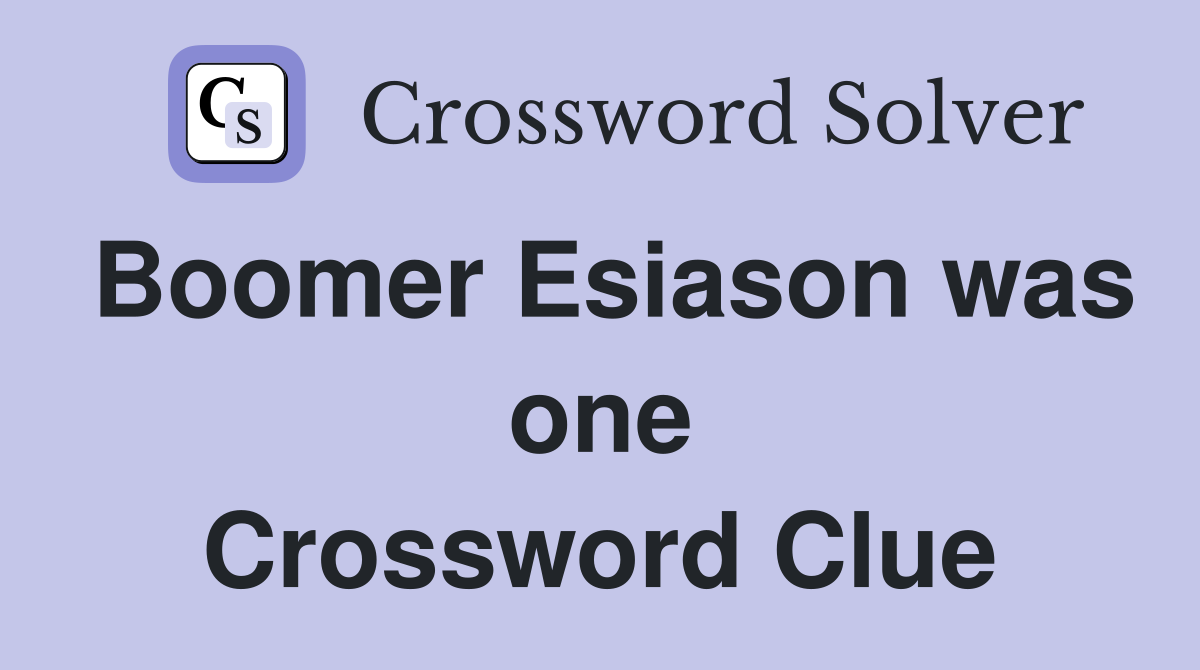 Boomer Esiason was one Crossword Clue