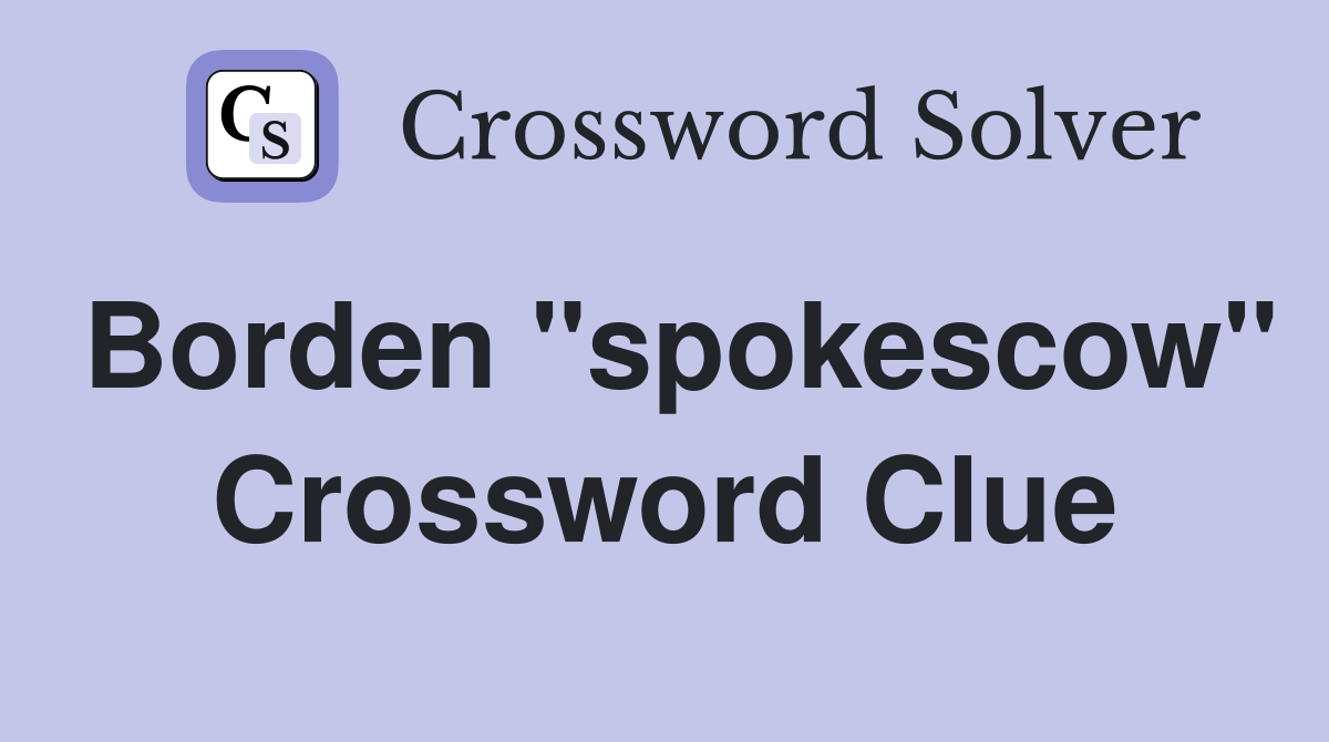 Borden "spokescow" Crossword Clue