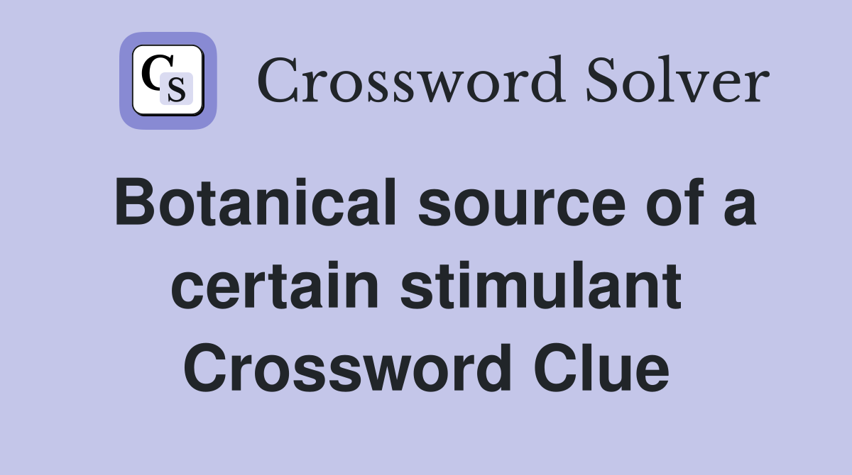 Botanical source of a certain stimulant Crossword Clue