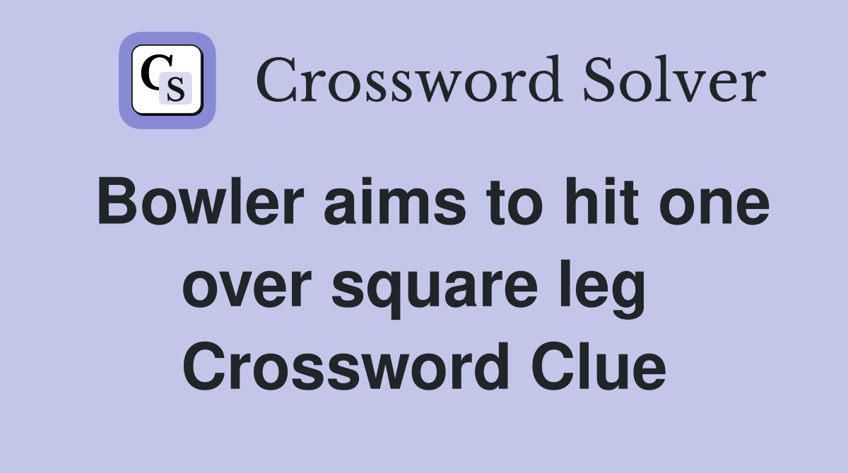 Bowler aims to hit one over square leg  Crossword Clue