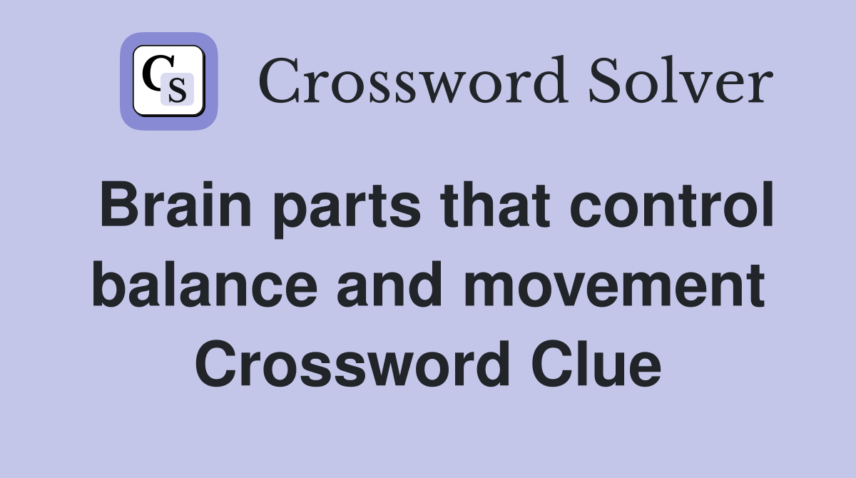 Brain parts that control balance and movement Crossword Clue