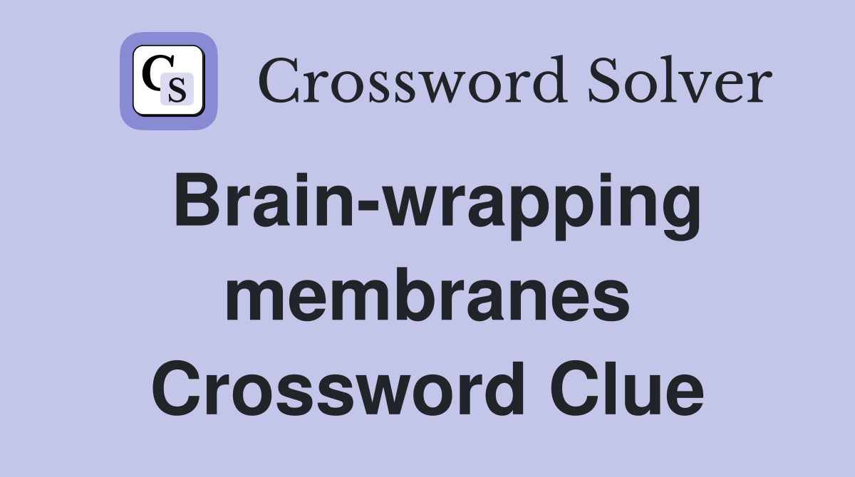 Brain-wrapping membranes Crossword Clue