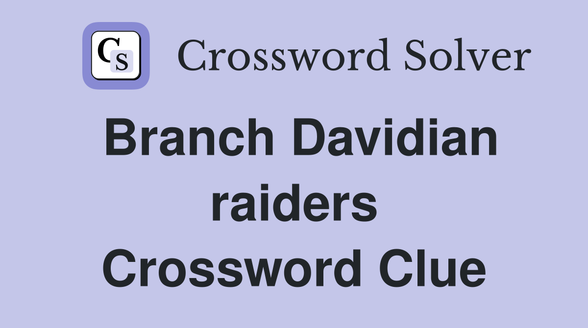 Branch Davidian raiders Crossword Clue