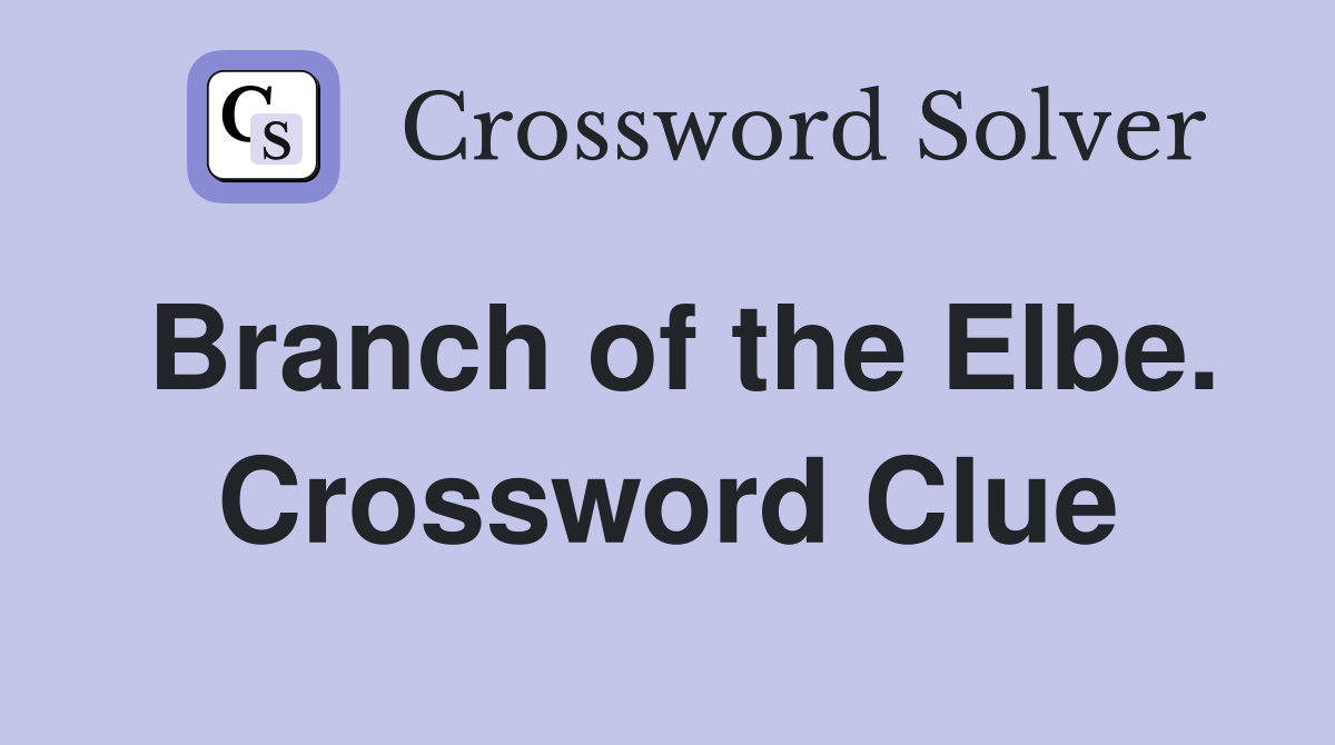 Branch of the Elbe. Crossword Clue