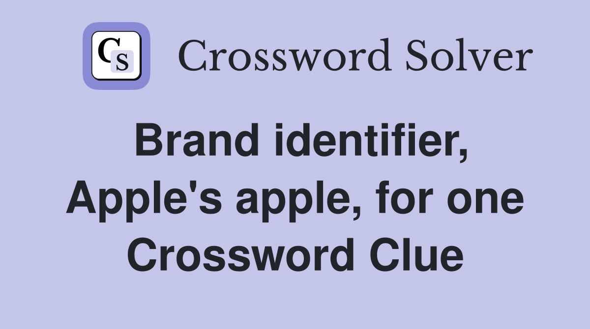 Brand identifier, Apple's apple, for one Crossword Clue
