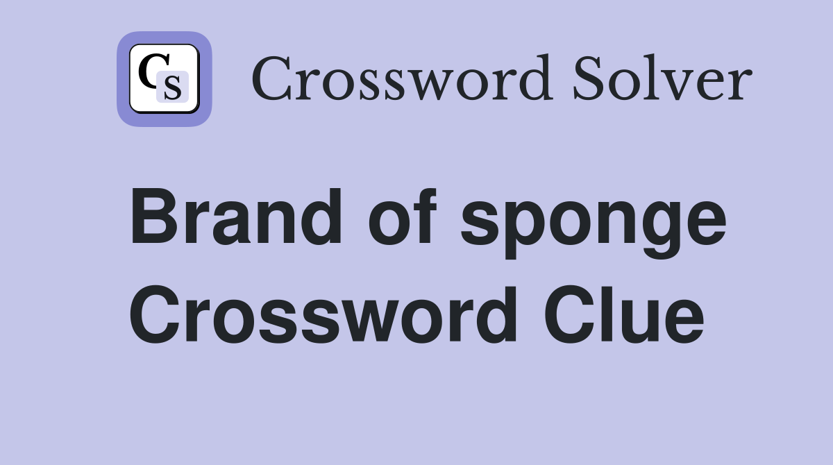 Brand of sponge Crossword Clue