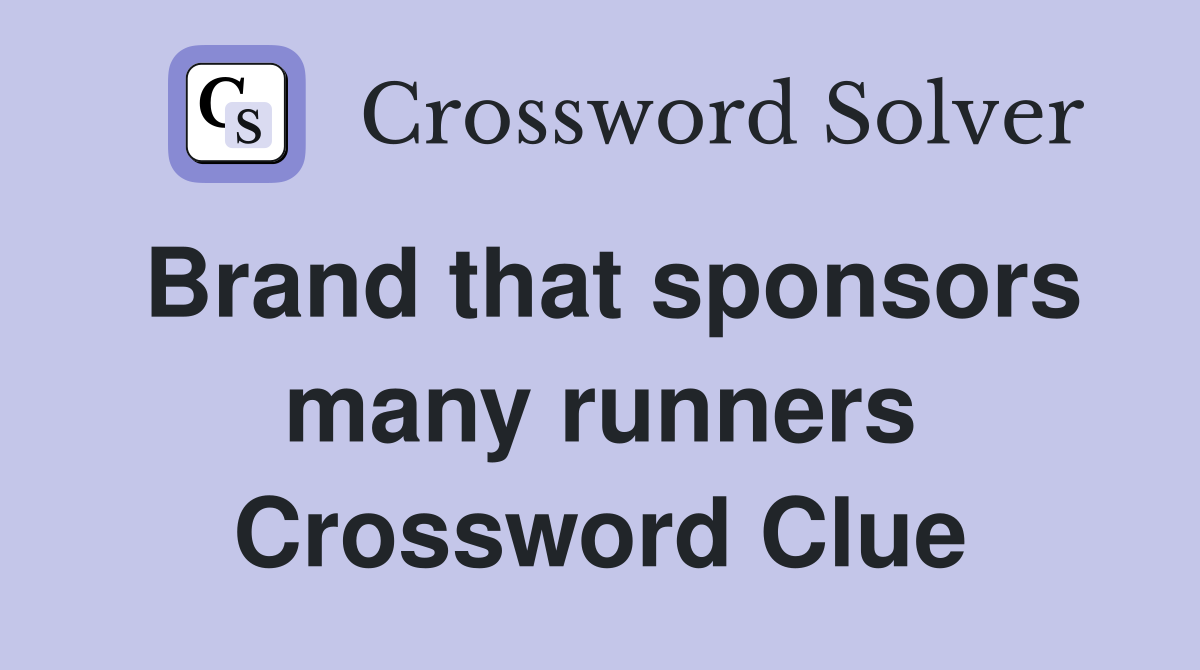 Brand that sponsors many runners Crossword Clue