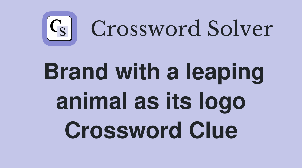 Brand with a leaping animal as its logo Crossword Clue