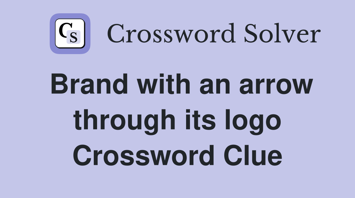 Brand with an arrow through its logo Crossword Clue