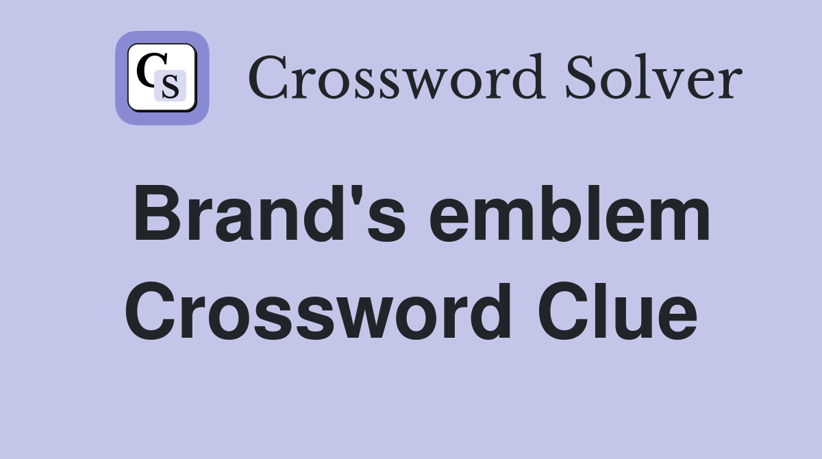 Brand's emblem Crossword Clue