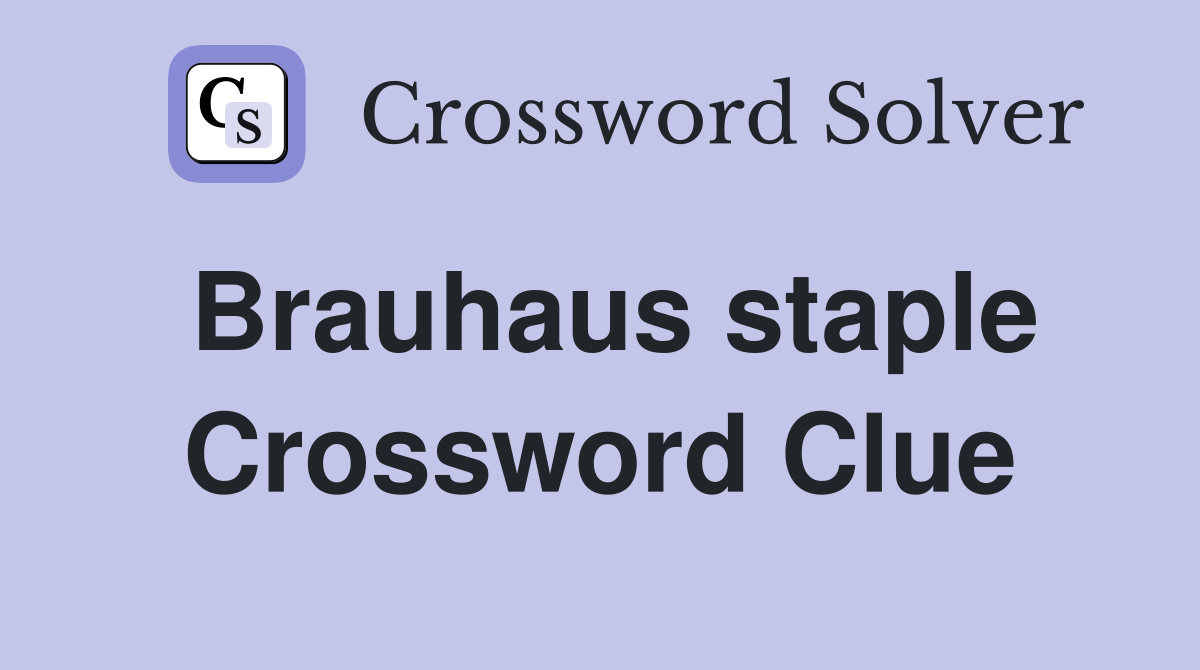 Brauhaus staple Crossword Clue