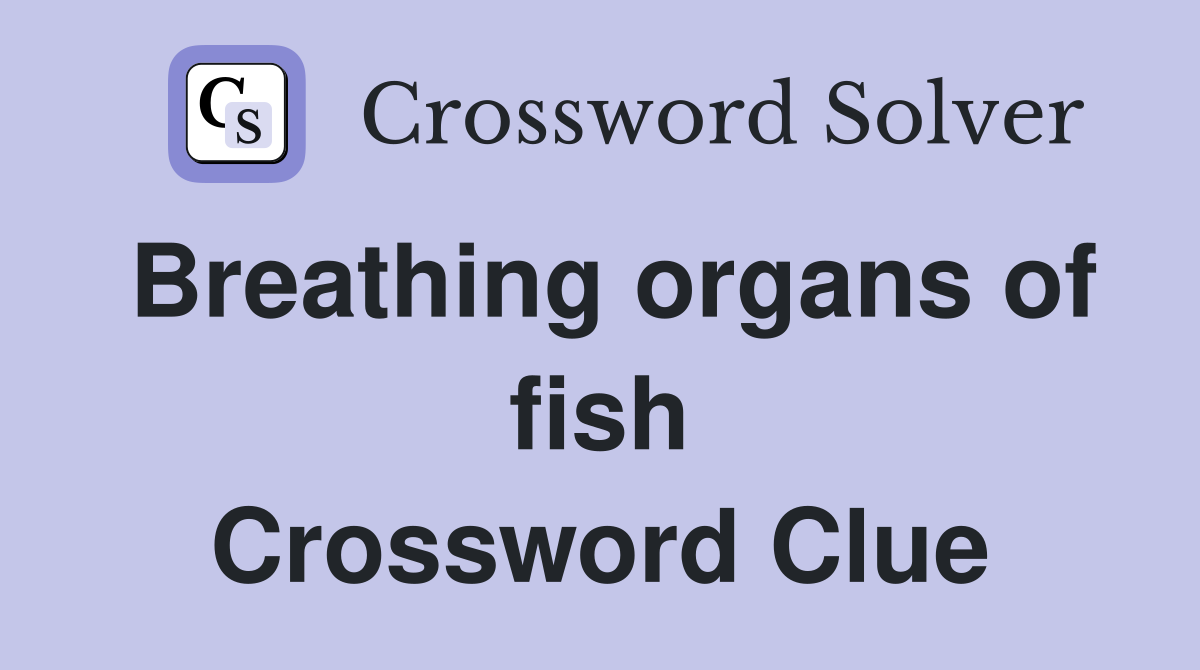 Breathing organs of fish Crossword Clue