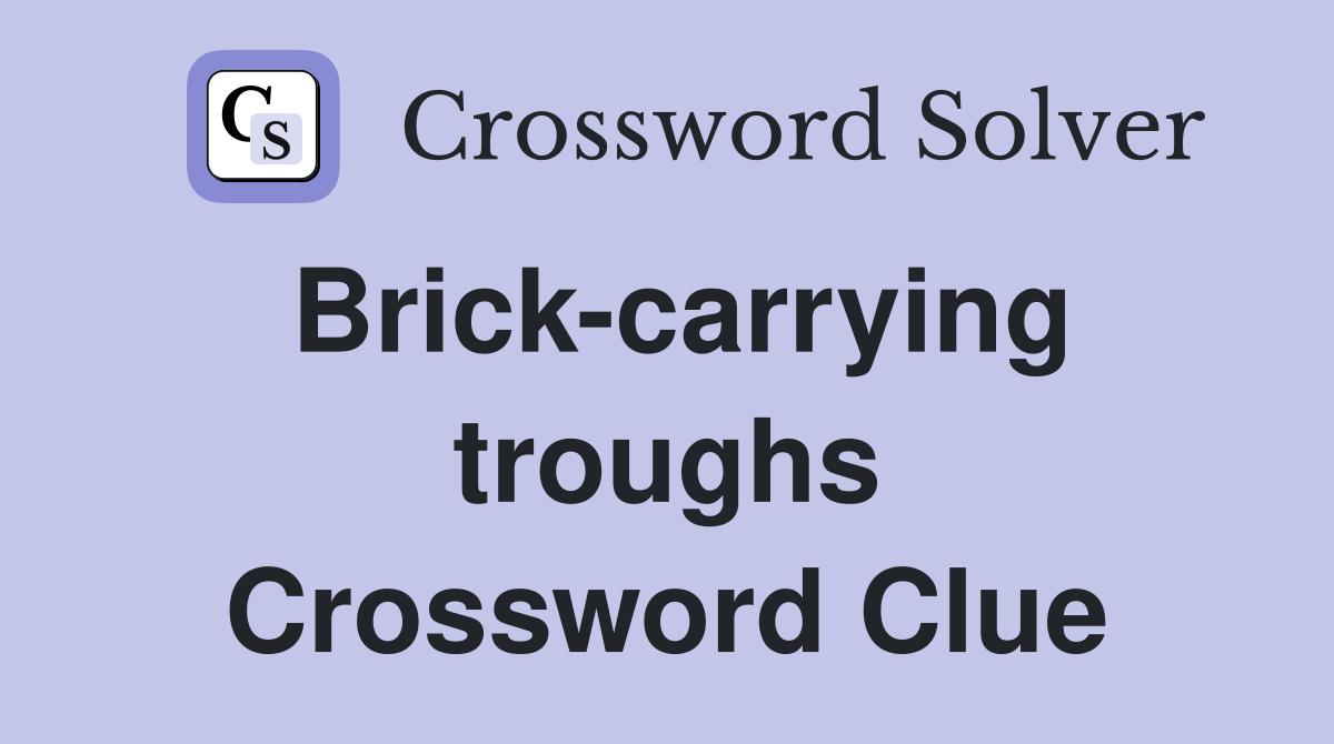 Brick-carrying troughs Crossword Clue