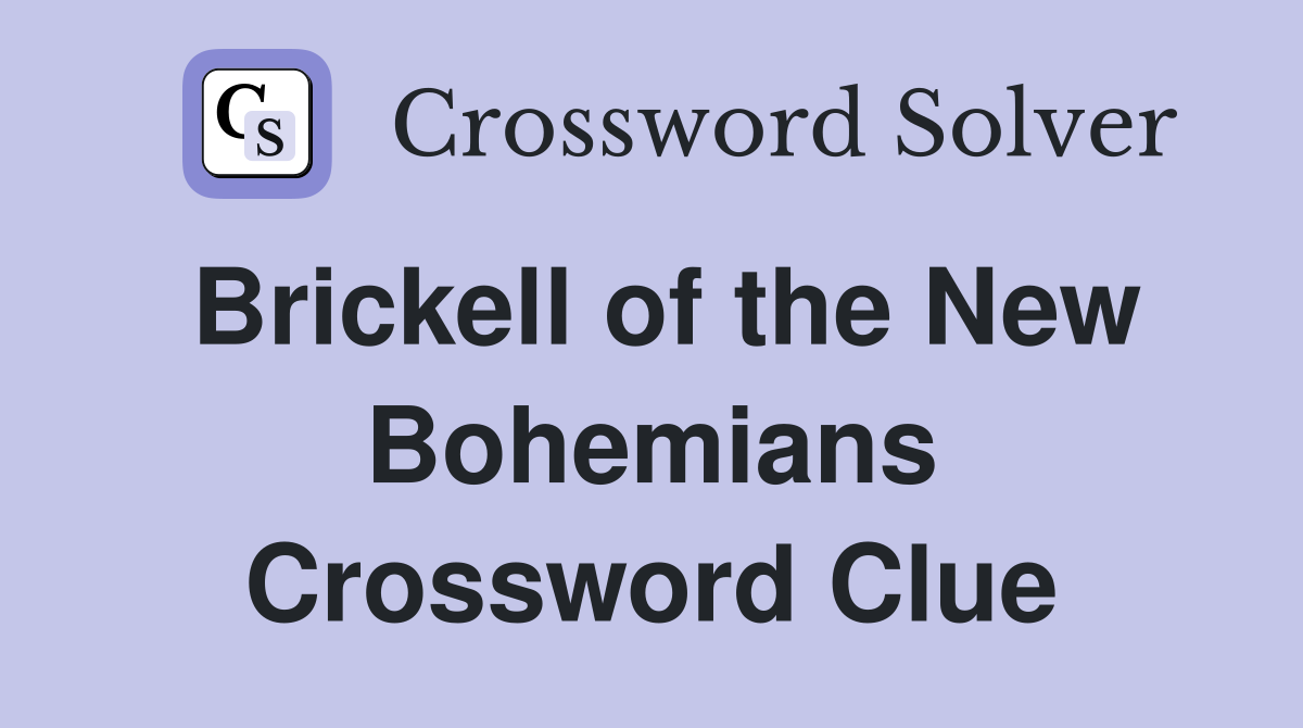 Brickell of the New Bohemians Crossword Clue