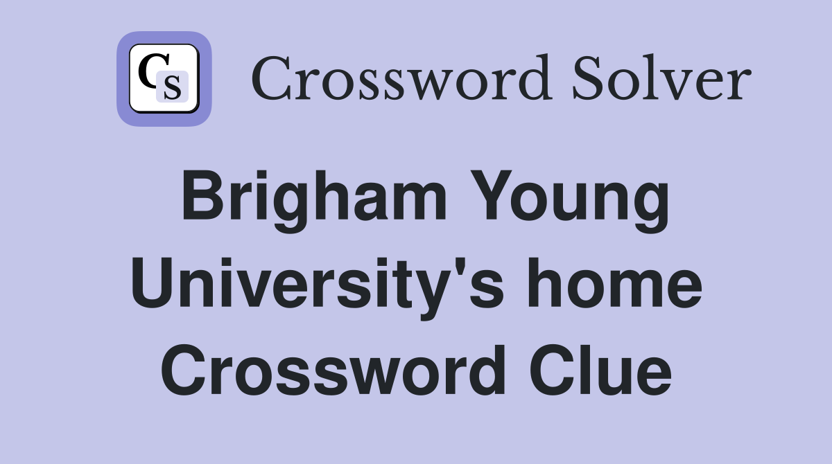 Brigham Young University's home Crossword Clue