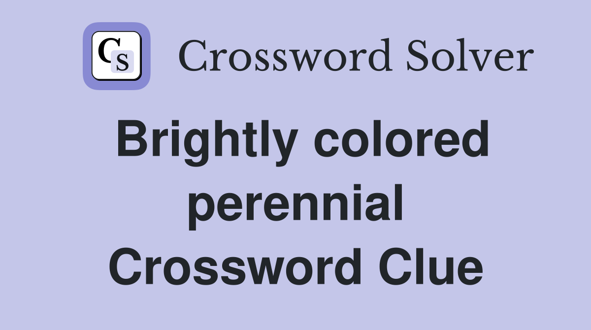 Brightly colored perennial Crossword Clue