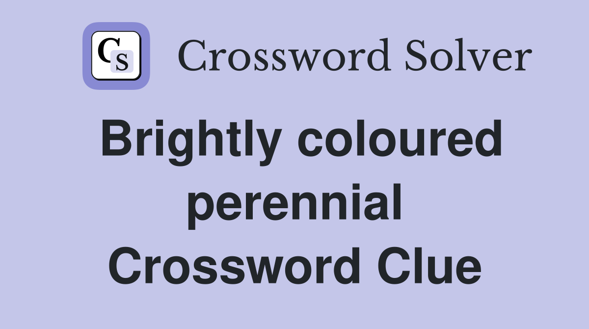 Brightly coloured perennial Crossword Clue