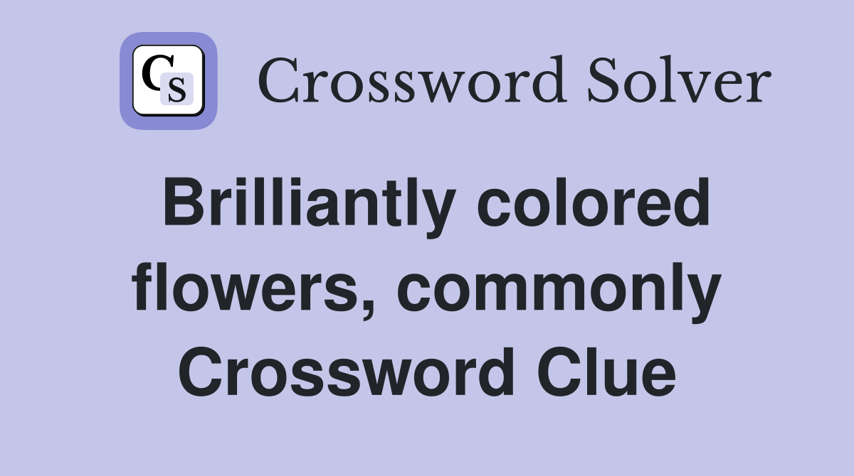 Brilliantly colored flowers, commonly Crossword Clue
