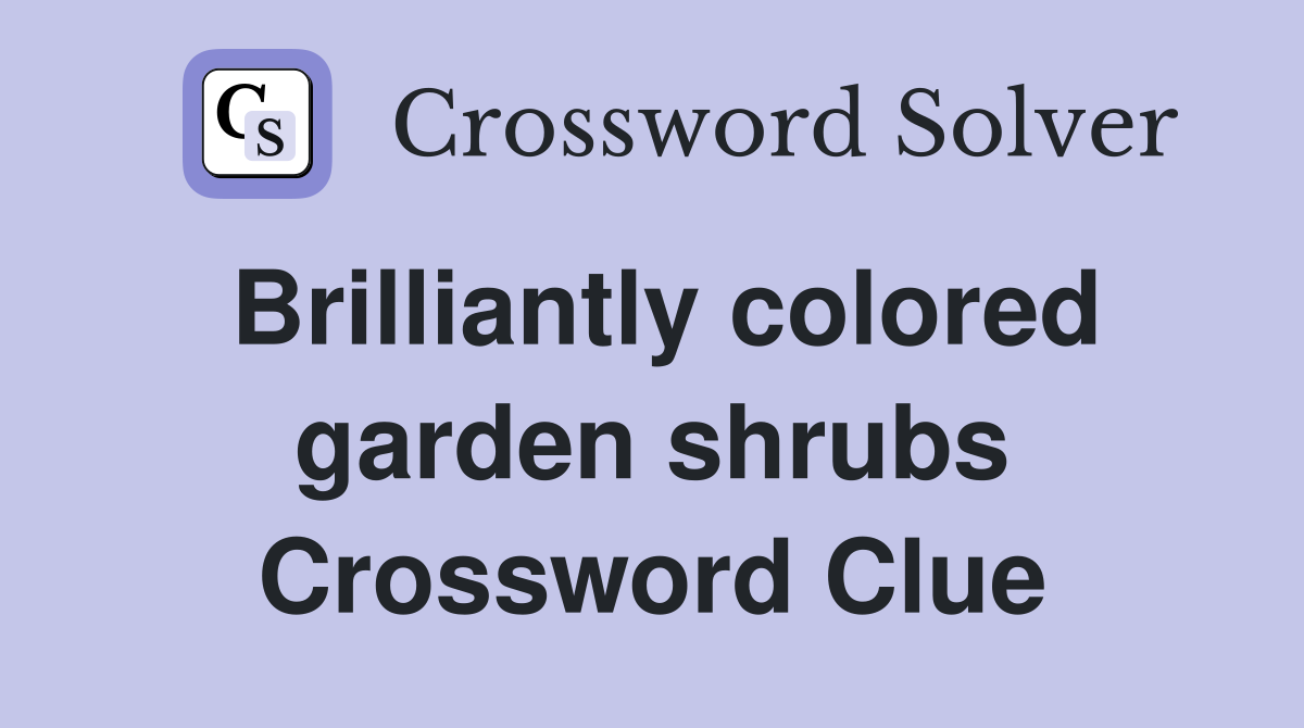 Brilliantly colored garden shrubs Crossword Clue
