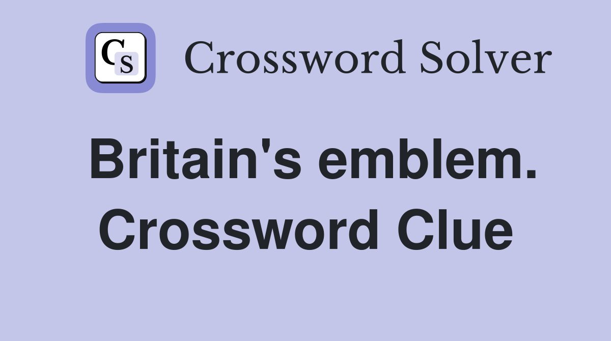 Britain's emblem. Crossword Clue