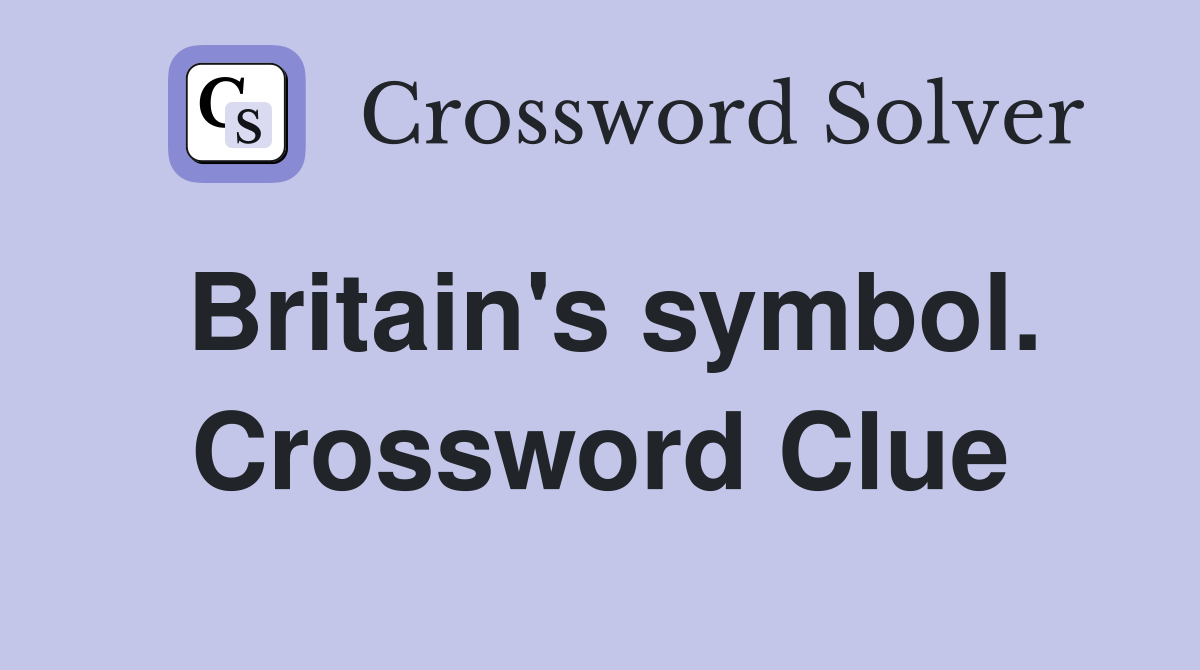 Britain's symbol. Crossword Clue