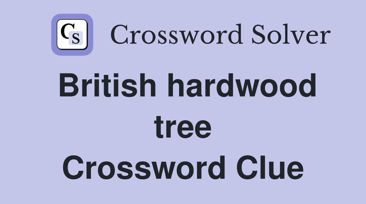 British hardwood tree Crossword Clue
