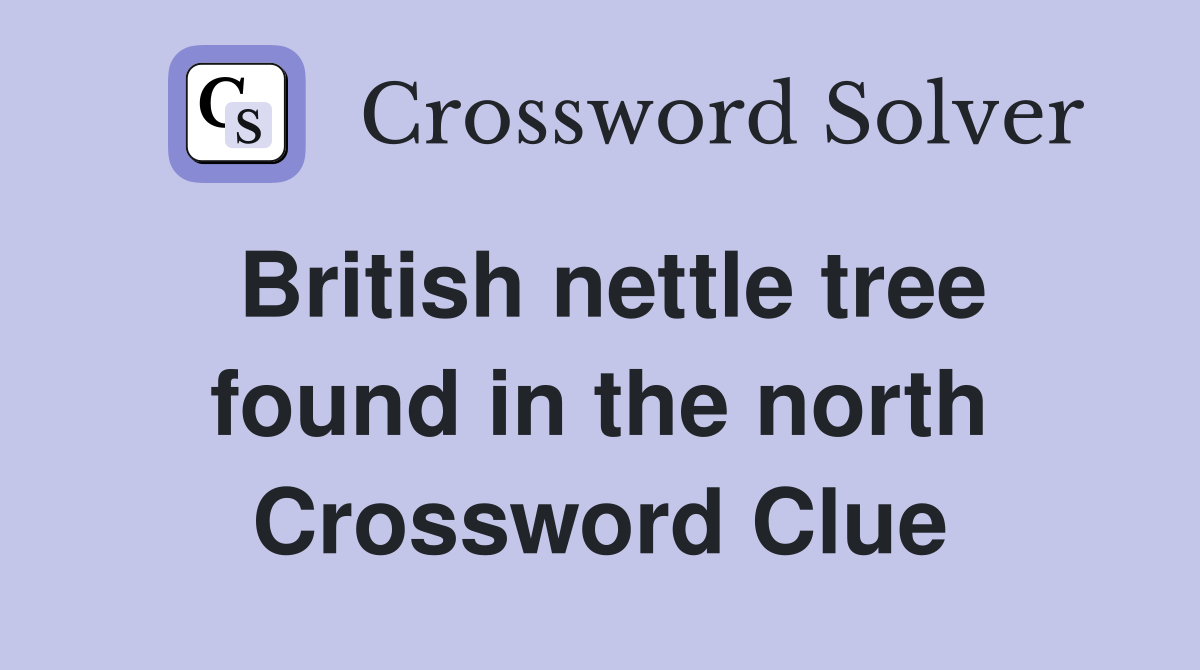 British nettle tree found in the north Crossword Clue