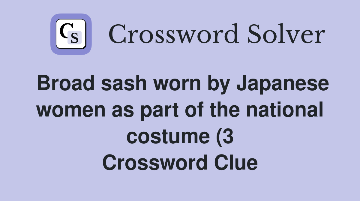 Broad sash worn by Japanese women as part of the national costume (3 Broad sash worn by Japanese women as part of the national costume (3