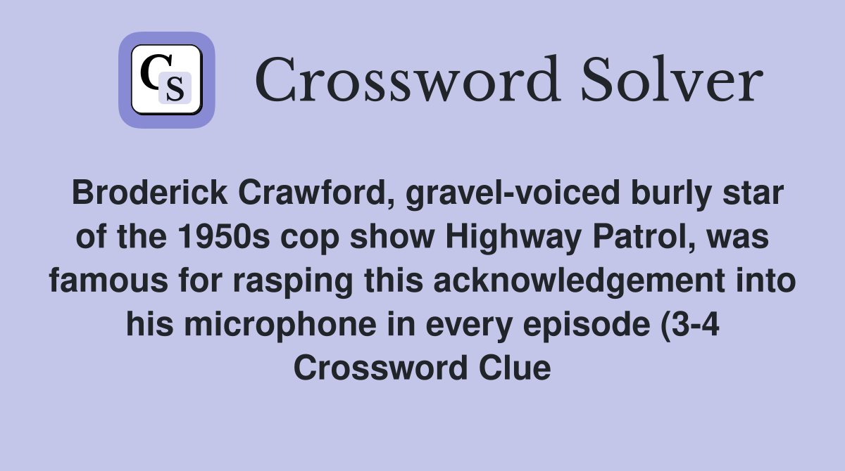 Broderick Crawford gravel voiced burly star of the 1950s cop show Broderick Crawford gravel voiced burly star of the 1950s cop show
