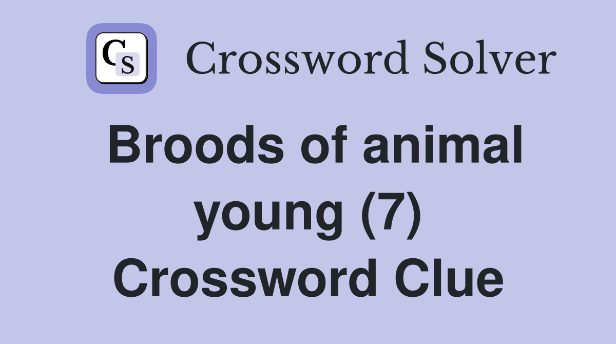 Broods of animal young (7) Crossword Clue