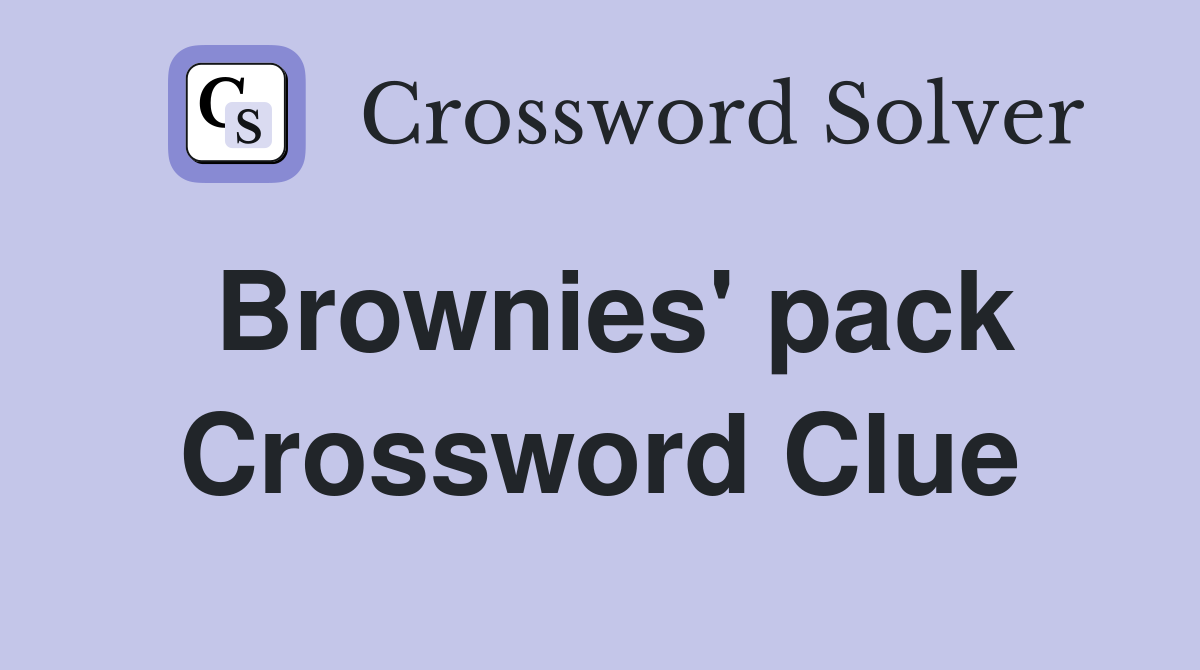 Brownies' pack Crossword Clue