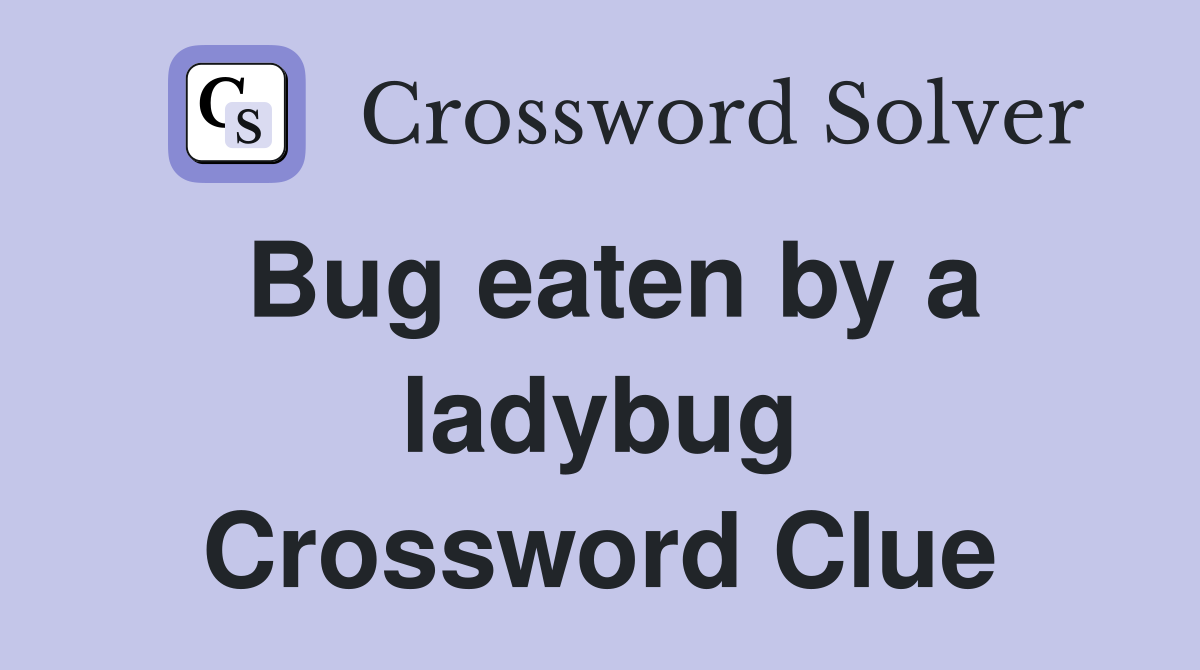 Bug eaten by a ladybug Crossword Clue