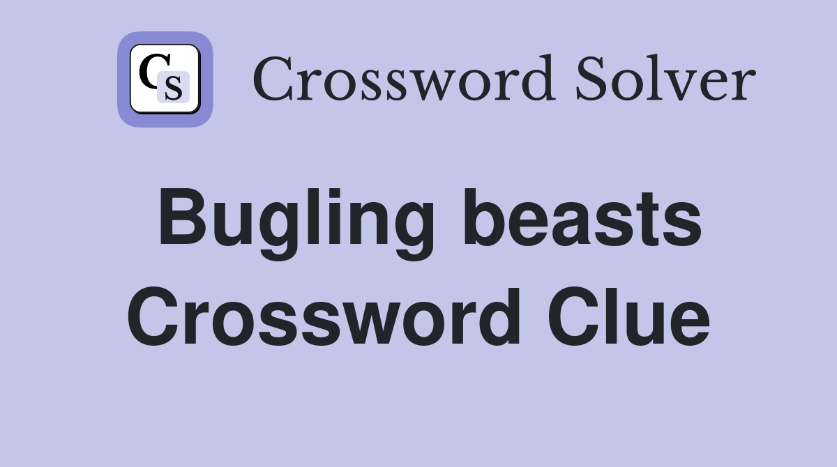 Bugling beasts Crossword Clue