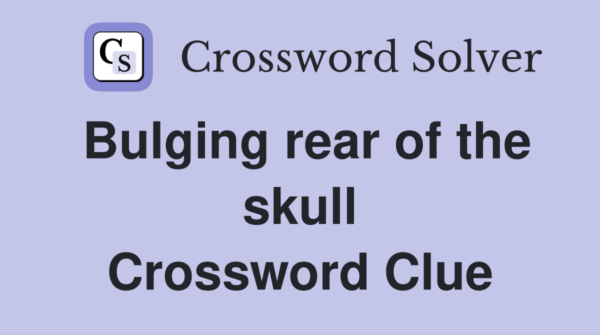 Bulging rear of the skull Crossword Clue