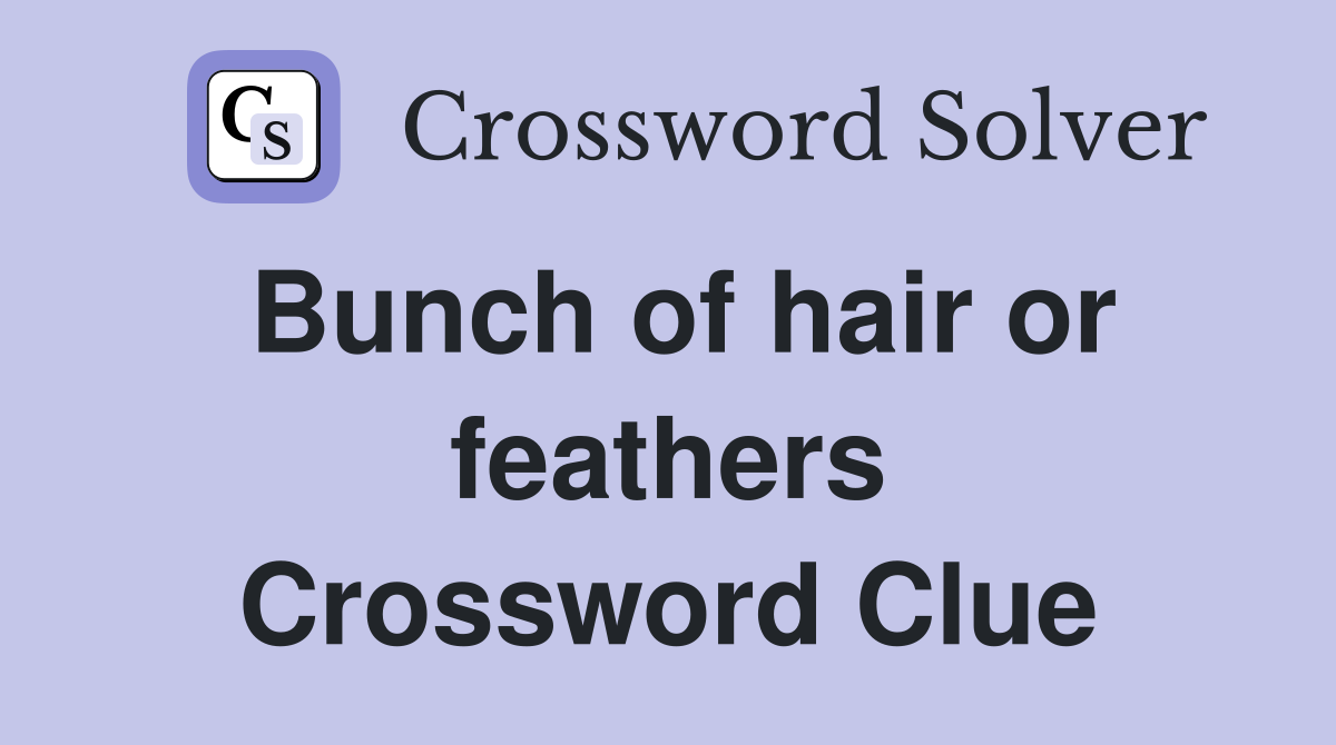 Bunch of hair or feathers Crossword Clue