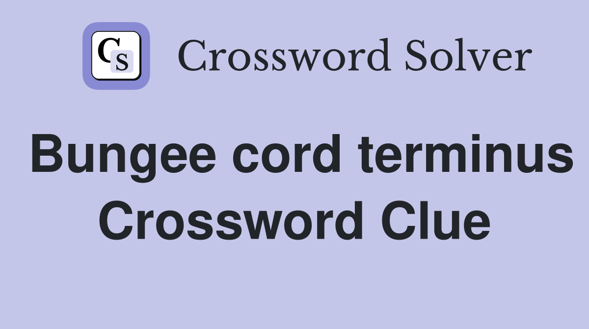 Bungee cord terminus Crossword Clue