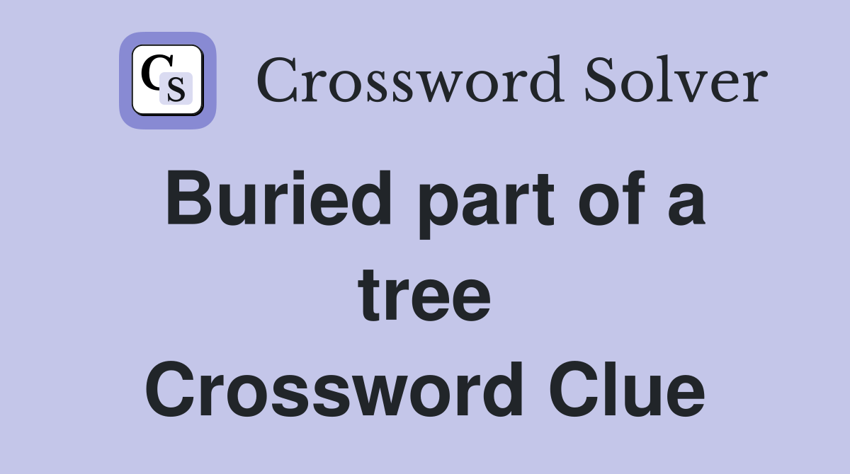 Buried part of a tree Crossword Clue