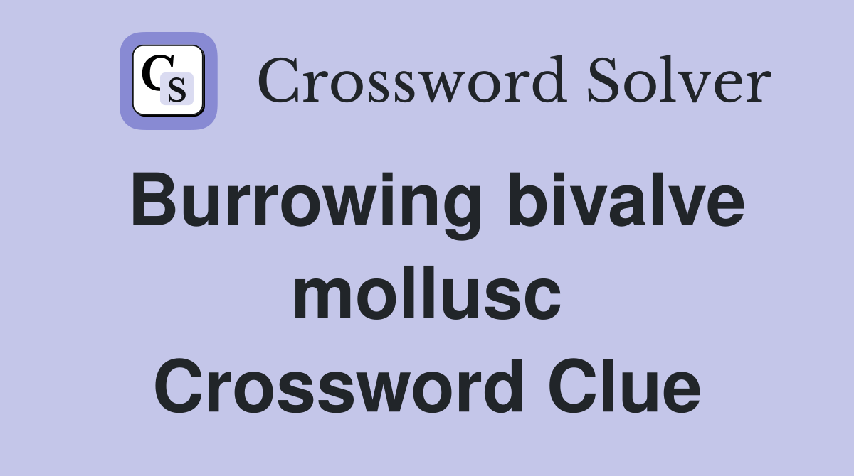 Burrowing bivalve mollusc Crossword Clue