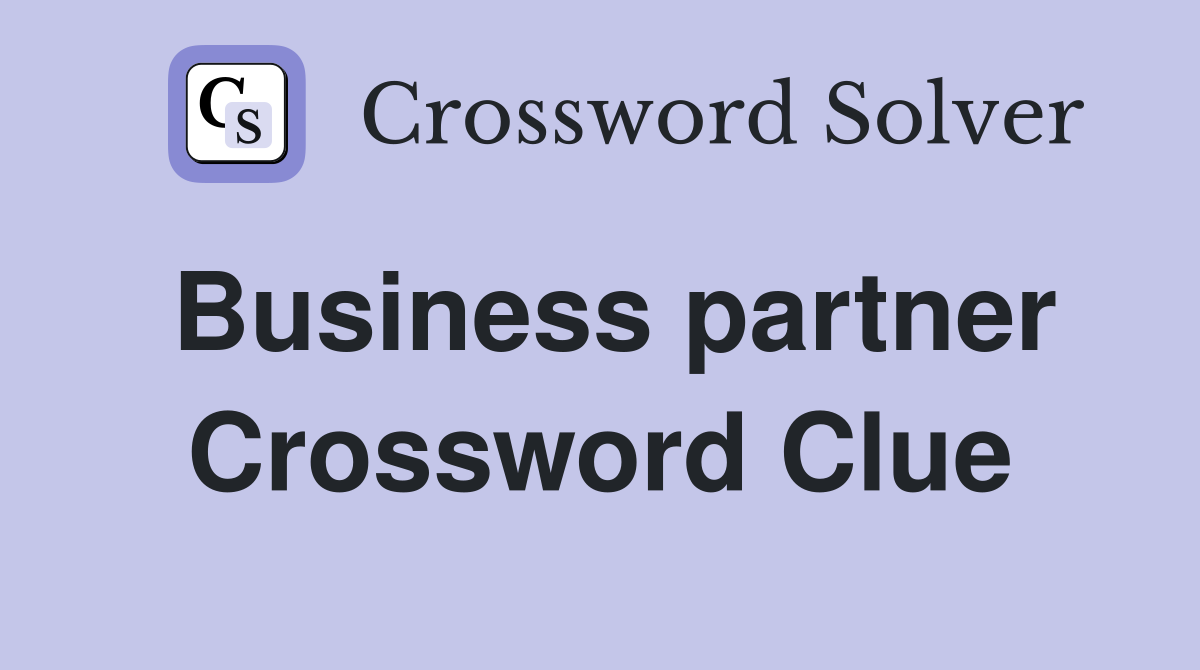 Business partner Crossword Clue