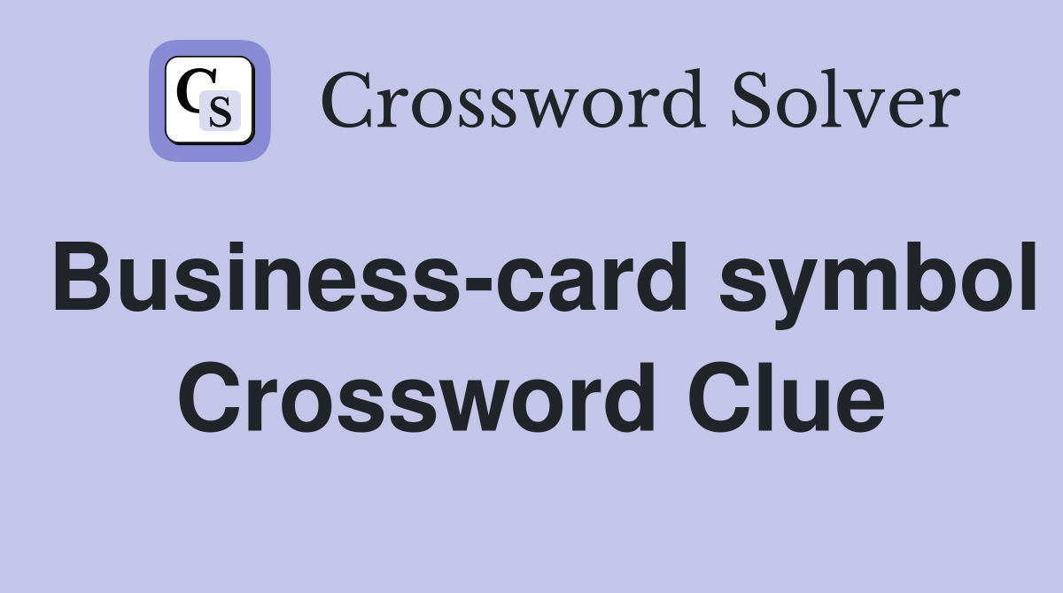 Business-card symbol Crossword Clue