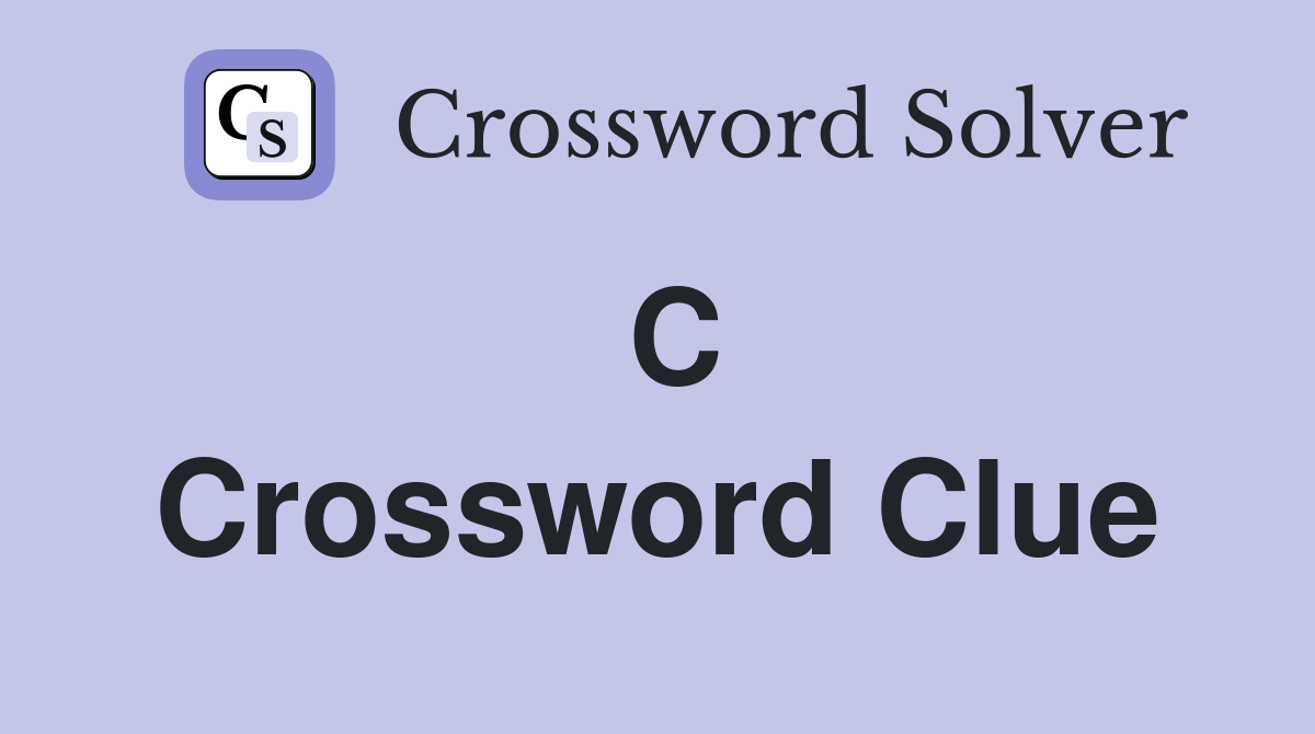 C Crossword Clue