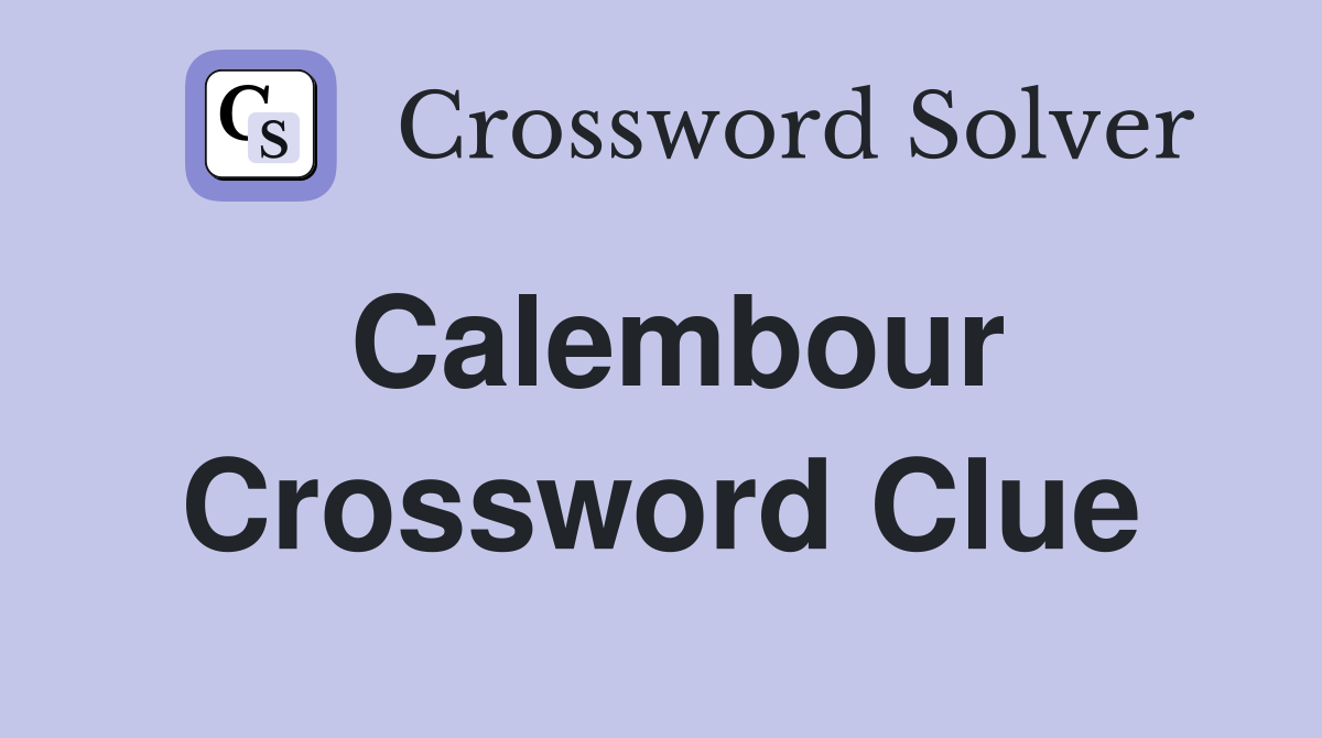 Calembour Crossword Clue