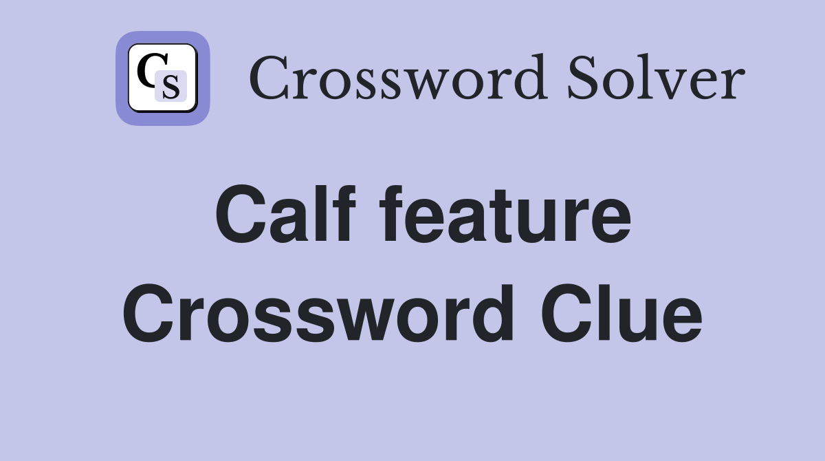 Calf feature Crossword Clue
