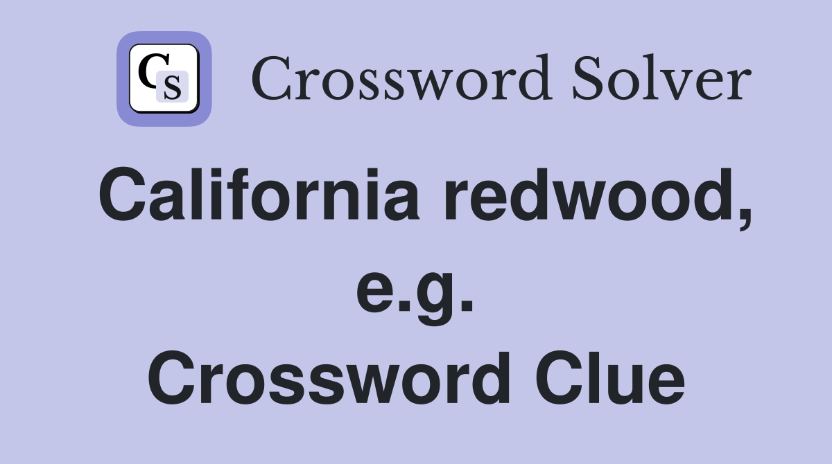 California redwood, e.g. Crossword Clue