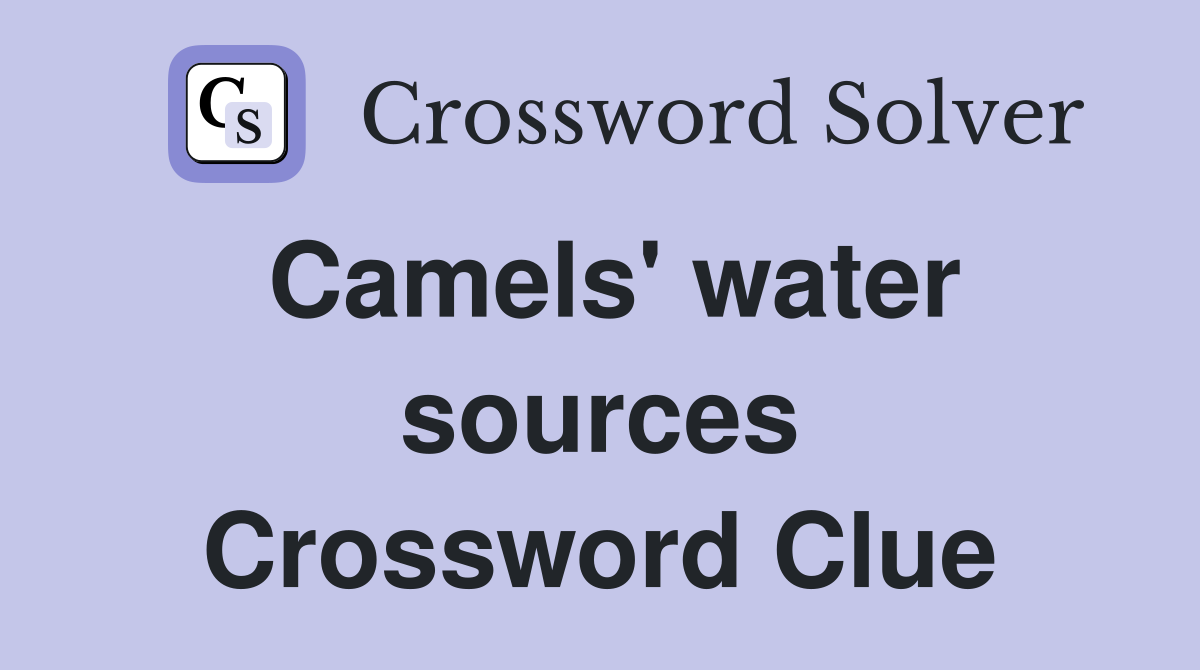 Camels' water sources Crossword Clue