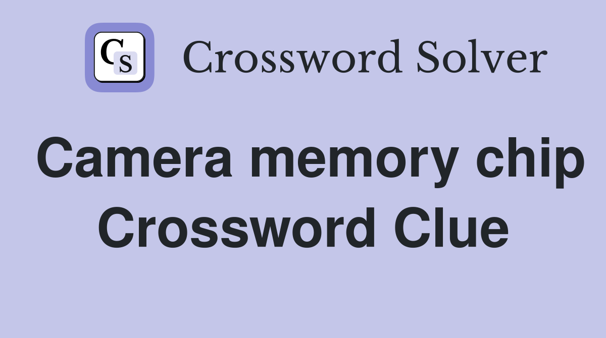 Camera memory chip Crossword Clue