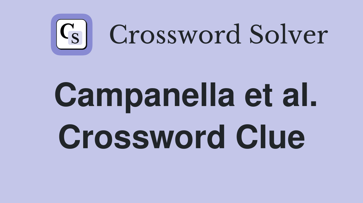 Campanella et al. Crossword Clue