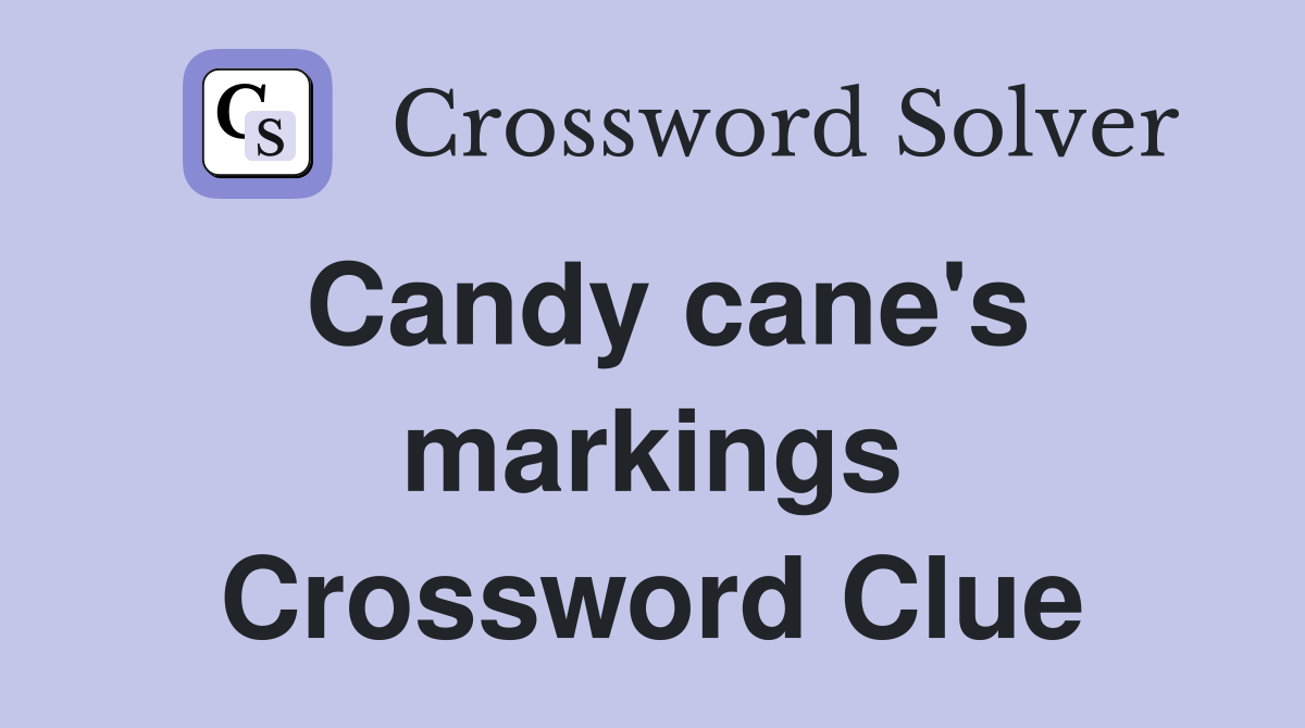 Candy cane's markings Crossword Clue