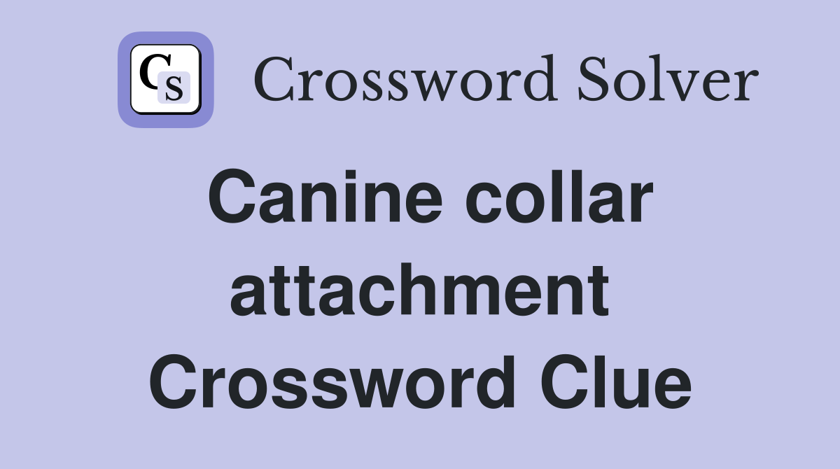 Canine collar attachment Crossword Clue